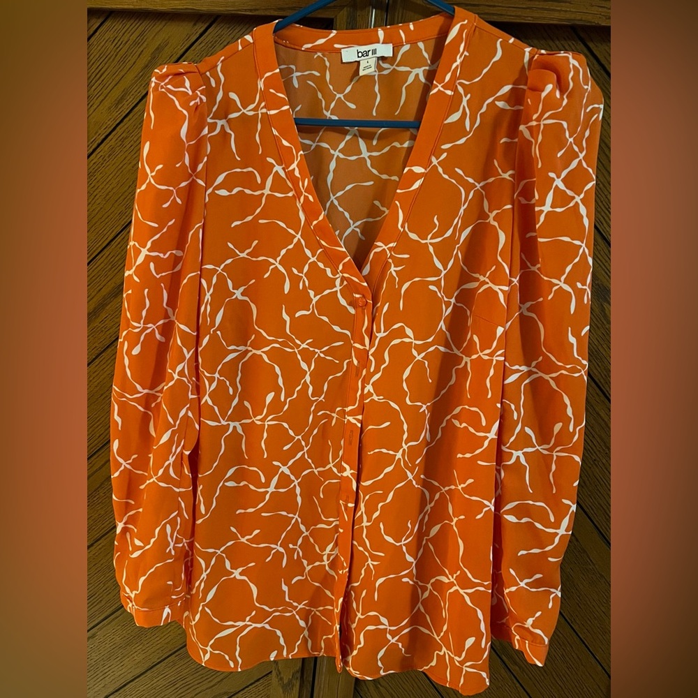 Bar III orange Blouse